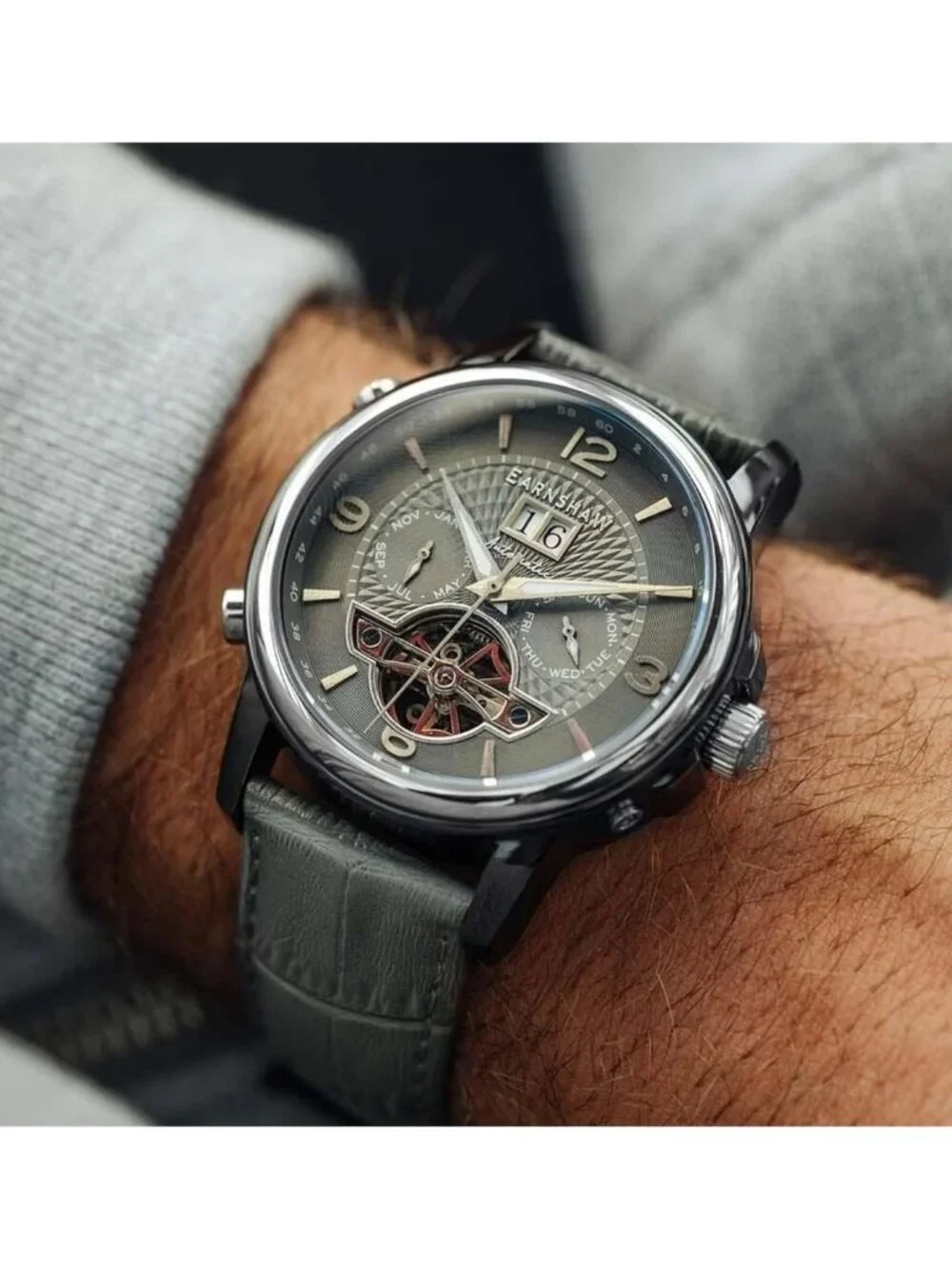 NWT Thomas Earnshaw Marylebone Grey Dial Men's Watch